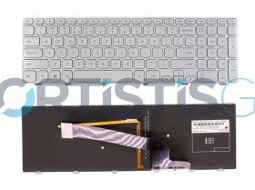 Dell Inspiron 7537 keyboard silver backlit US 0KK7X9, MP-13B23USJ442, MP-13B2