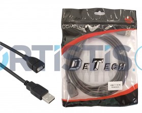 De Tech Καλώδιο USB 2.0 HQ Προέκταση Male to Female - 3m 