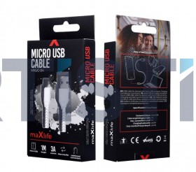 MAXLIFE MXUC-04 3A Cable 1m USB to MICRO USB White