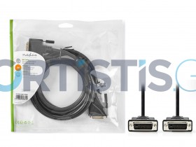 Nedis Cable DVI-I 24+1p male to DVI-I 24+1p male 2m - CCGP32001BK20