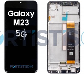 Samsung Galaxy M23 5G  Black screen - Οθόνη με Μηχανισμό Αφής και Πλαίσιο SM-M236B GH82-28487A 