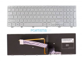 Dell Inspiron 7537 keyboard silver backlit US 0KK7X9, MP-13B23USJ442, MP-13B2