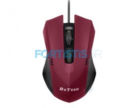 De Tech Optical Mouse USB - Ενσύρματο Ποντίκι Μπορντώ