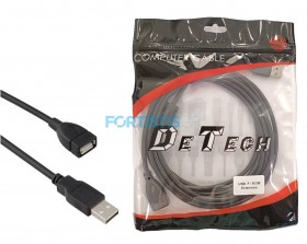 De Tech Καλώδιο USB 2.0 HQ Προέκταση Male to Female - 5m 