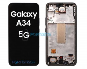 Samsung Galaxy A34 5G screen Black και μηχανισμός αφής GH82-31200A