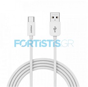 PISEN Charging and Data Cable USB to Type C (2A) 1m - White