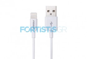 PISEN Charging and Data Cable USB to Lighting 1m - White